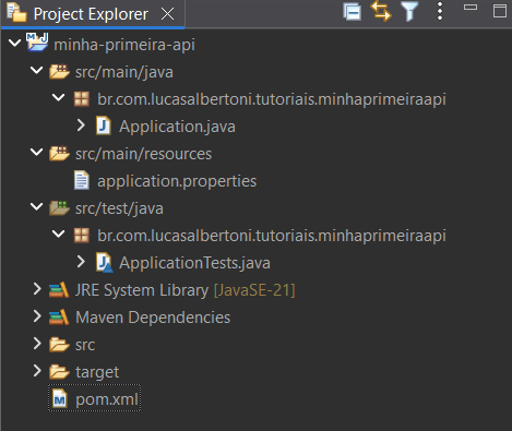 Print screen da tela do Eclipse com o projeto refatorado